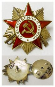 Орден Отечественной войны II степени.