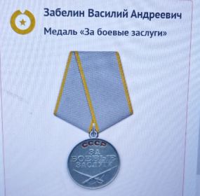 Медаль «За боевые заслуги»