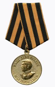 Медаль за победу над Германией в Великой Отечественной войне в 1941-1945 гг