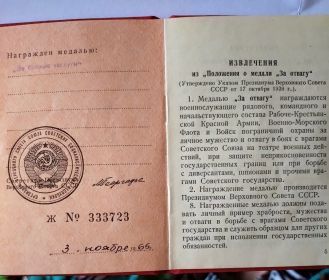 медаль за боевые заслуги