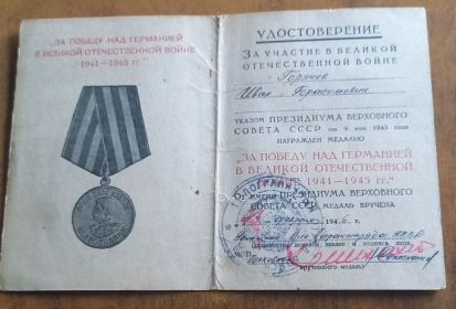 Медаль за Победу над Германией от 9 мая 1945