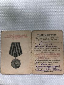 Медаль за победу на Германией
