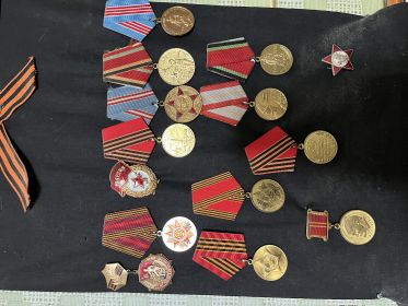 Многочисленные юбилейные ветеранские награды