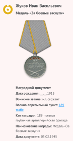Медаль «За боевые заслуги»