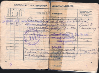 За инициативу и выполнение спецзадания