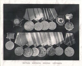 Награды Моисеева Николая Петровича