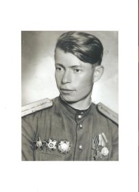 «ЗА ОТВАГУ», «ЗА ПОБЕДУ НАД ГЕРМАНИЕЙ»; ордена: «КРАСНОЙ ЗВЕЗДЫ», «ОТЕЧЕСТВЕННОЙ ВОЙНЫ», «АЛЕКСАНДРА НЕВСКОГО»