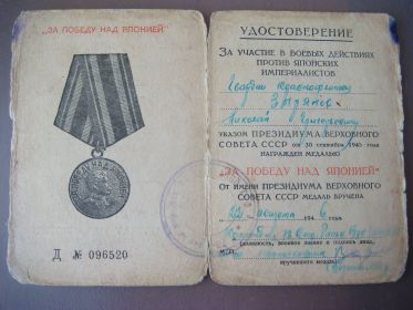 Медаль «За победу над Японией»