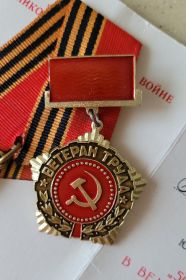 Медаль "За доблестный труд в ВОВ 1941-1945гг."