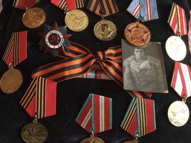 Награжден медалью "За победу над Германией", орденом Отечественной войны 2 степени, а также еще 9-ю медалями.