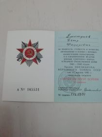 Орден отечественной войны 2 степени