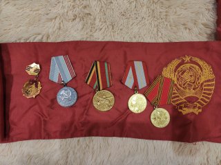 "25 лет Победы в Великой Отечественной войне","Ветеран труда","Тридцать лет Победы в Великой Отечественной войне 1941 - 1945 гг.","60 лет Вооруженных Сил СССР", "60 лет Победы в ВОВ"