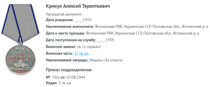 Медаль "За отвагу"