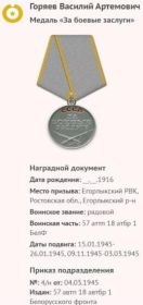 Медаль "За боевые заслуги"