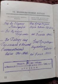 Медаль за оборону Ленинграда,медаль за взятие Берлина,медаль за Победу над Германией в Великой Отечественной Войне 1941-1945