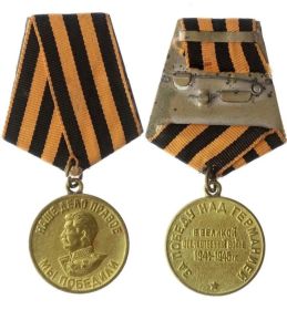 Медаль «За победу над Германией в Великой Отечественной войне 1941-1945 гг.»