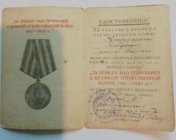 За победу над Германией