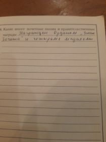 Справка о присвоенных наградах