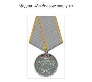 Медаль "За боевые заслуги"