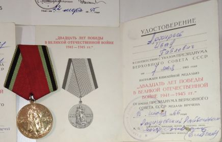 20 ЛЕТ ПОБЕДЫ В ВЕЛИКОЙ ОТЕЧЕСТВЕННОЙ ВОЙНЕ 1941 - 1945 гг.
