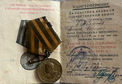Медаль "За победу над Германией"