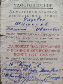 За победу над германией