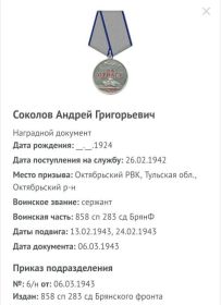 Орден Отечественной войны 1 степени, Медаль "За отвагу"