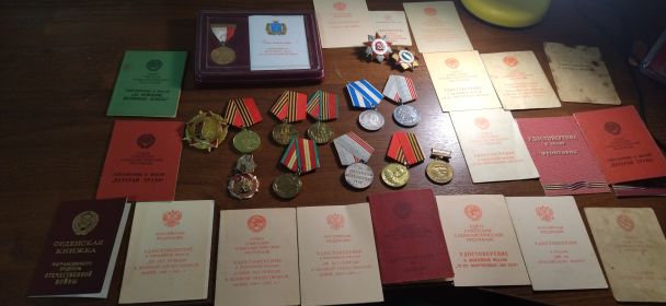 медали  «За боевые заслуги», «За победу над Японией», Приказом №372 ВЕРХОВНОГО ГЛАВНОКОМАНДУЮЩЕГО ГЕНЕРАЛИСИУМА СОВЕТСКОГО СОЮЗА ТОВАРИЩА СТАЛИНА от 22 августа 1945 г. за отличные боевые де