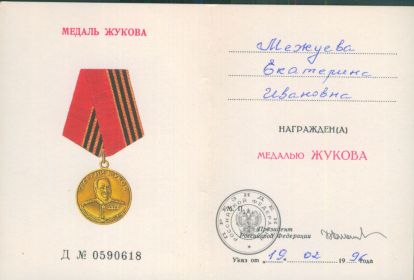 Медаль Жукова