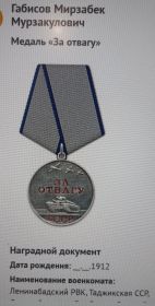 Медаль "За отвагу"