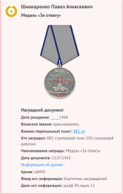 медаль «За отвагу»