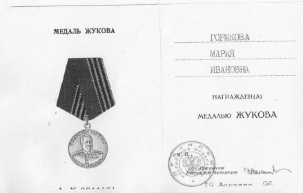 Медаль «Жукова»