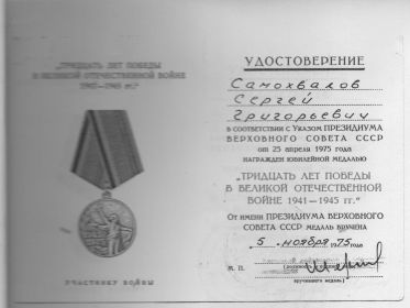 Медаль «30 лет Победы в Великой Отечественной войне 1941—1945 гг.»