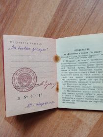 Медаль «За боевые заслуги»