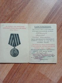 Медаль «За победу над Германией в Великой Отечественной войне 1941-1945 гг.»