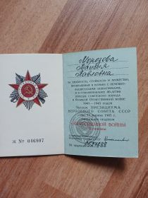 Орден Отечественной войны II степени