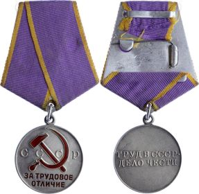 медаль"За трудовое отличие"