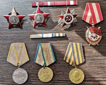 Фото всех боевых наград Шабанова Петра Семёновича