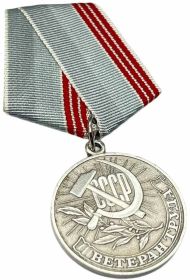 Медаль ВЕТЕРАН ТРУДА