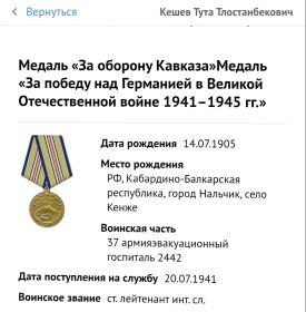 Медаль "За победу над Германией в ВОВ 1941-1945 года"