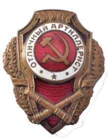 Знак Отличный артиллерист