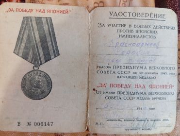 За победу над Японией