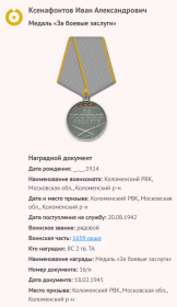 Медаль «За боевые заслуги (2) »