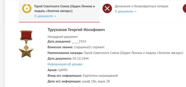 Медаль Золотая Звезда