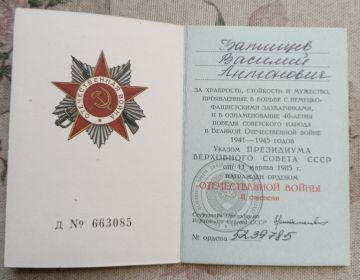 орден Отечественной войны 2 степени