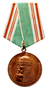 <p style="text-align: center;">Медаль «В память 800-летия Москвы»</p>