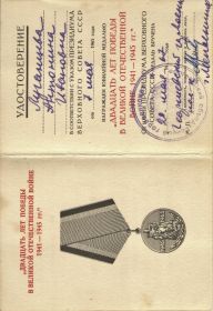 «Двадцать лет Победы в Великой Отечественной войне 1941-1945 гг.»