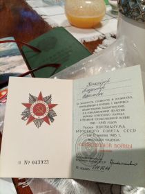Орден отечественной войны 2 степени