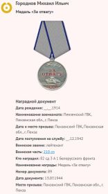 Медаль "За отвагу"