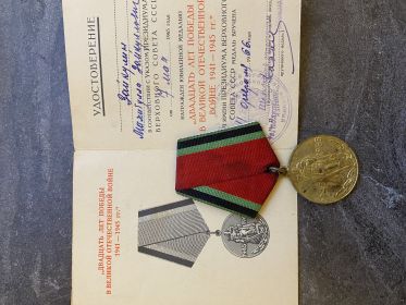 "Двадцать лет Победы в Великой Отечественной войне 1941-1945 г.г."